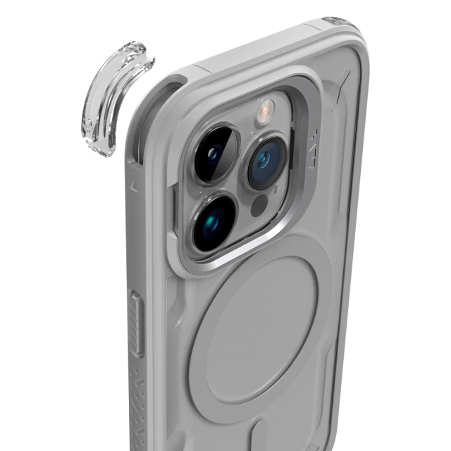 Чохол LAUT CRYSTAL MATTER для iPhone 15 Pro Grey with MagSafe (L_IP23B_CM4_GY)