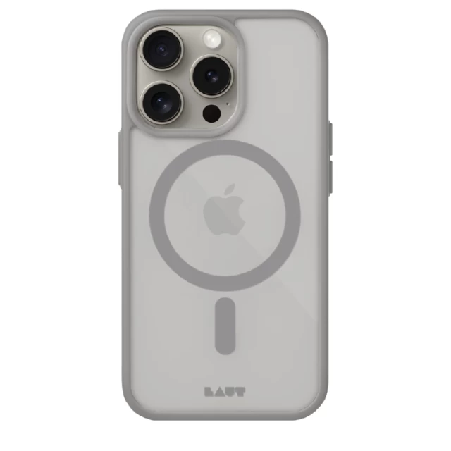Чохол LAUT HUEX PROTECT для iPhone 15 Pro Max Grey with MagSafe (L_IP23D_HPT_GY)