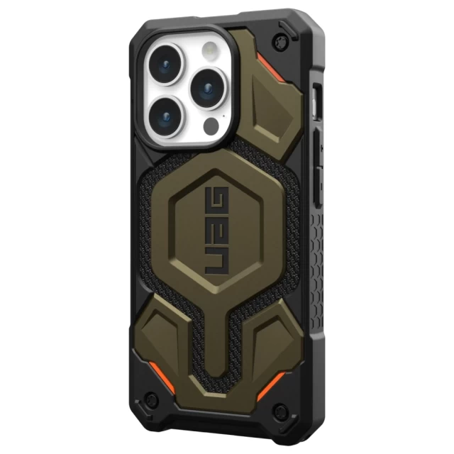 Чохол UAG Monarch Pro для iPhone 15 Pro Kevlar Elemental Green with MagSafe (11422111397B)