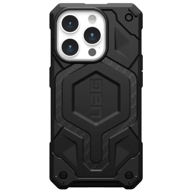 Чехол UAG Monarch Pro для iPhone 15 Pro Carbon Fiber with MagSafe (114221114242)