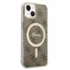 Чехол Guess IML 4G для iPhone 15 Plus Brown with MagSafe (GUHMP15MH4STW)