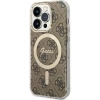 Чехол Guess IML 4G для iPhone 15 Pro Brown with MagSafe (GUHMP15LH4STW)