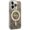 Чехол Guess IML 4G для iPhone 15 Pro Brown with MagSafe (GUHMP15LH4STW)