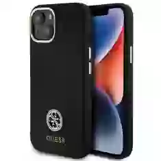 Чехол Guess Silicone Logo Strass 4G для iPhone 15 Plus Black (GUHCP15M4DGPK)