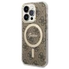 Чехол Guess IML 4G для iPhone 15 Pro Max Brown with MagSafe (GUHMP15XH4STW)