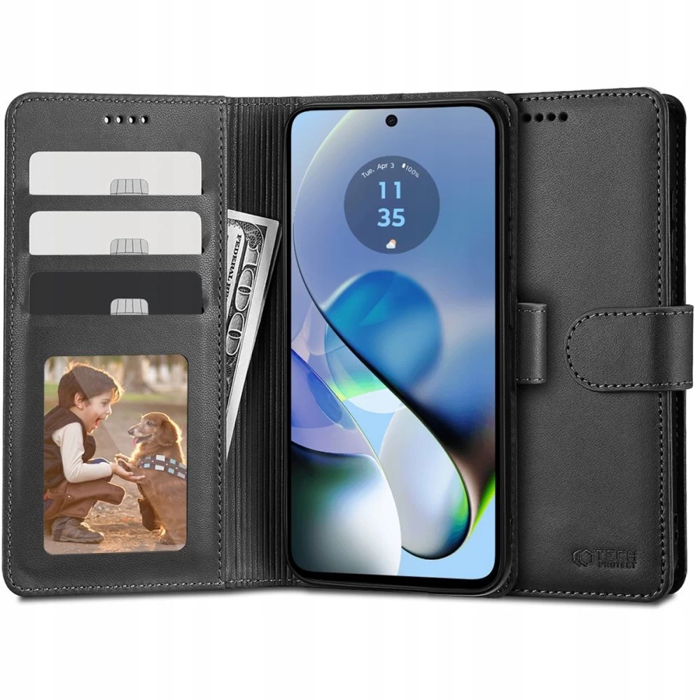 Чехол-книжка Tech-Protect Wallet для Motorola Moto G54 5G Black  (9319456606737) - купить по цене 699 ₴ в Киеве / Украине. Оригинальный  товар с гарантией качества.