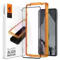 Захисне скло з рамкою для встановлення Spigen Glass FC AlignMaster для Google Pixel 8 Pro Black (AGL06354)