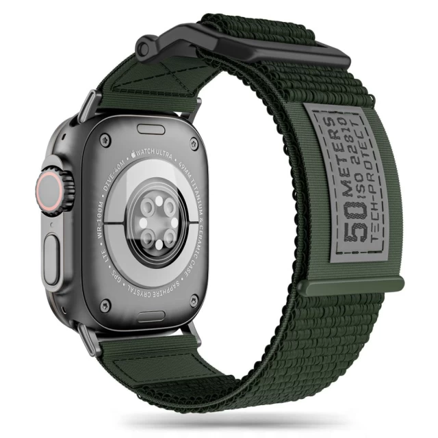 Ремінець Tech-Protect Scout для Apple Watch 49 | 45 | 44 | 42 mm Military Green (9319456605235)