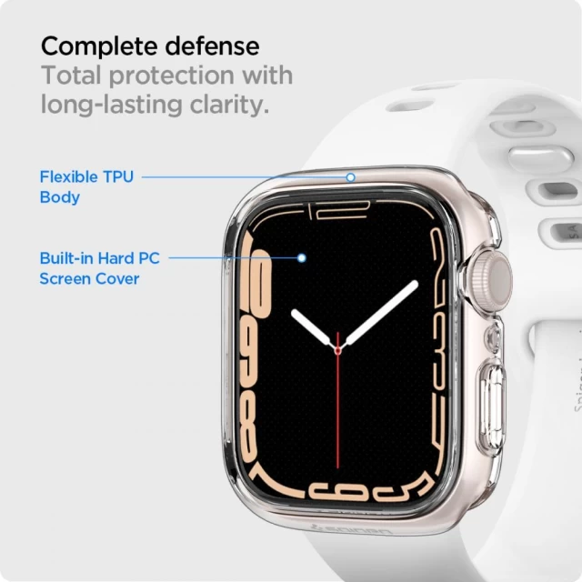 Чохол Spigen Ultra Hybrid для Apple Watch 45 mm Crystal Clear (ACS04611)