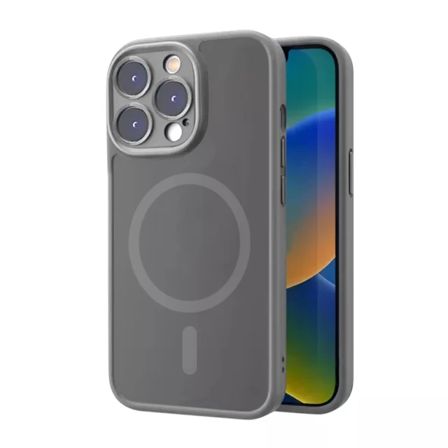 Чохол ROCK Guard Touch Magnetic Protection Case Anti-drop Lens Protection для iPhone 15 Pro Gray (6975653085039)