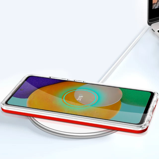 Чохол HRT Clear 3in1 Case для Samsung Galaxy A52s 5G | A52 5G/4G Transparent Red (9145576242773)