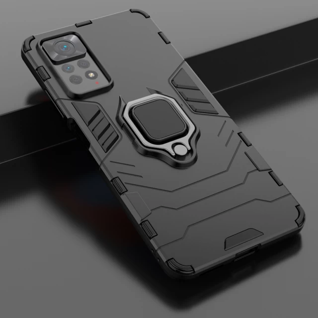 Чохол HRT Ring Armor для Xiaomi Redmi Note 11 Pro | 11 Pro Plus Black (9145576245064)