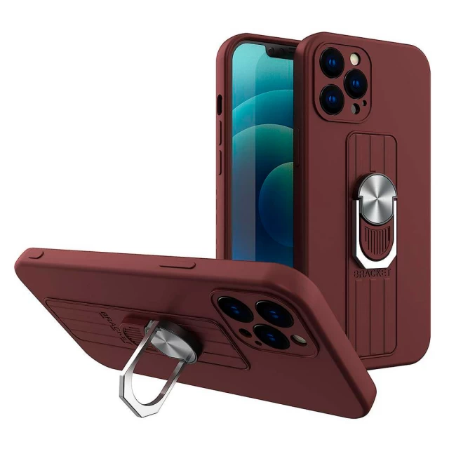 Чохол HRT Ring Case для Xiaomi Poco X3 NFC Brown (9145576215630)