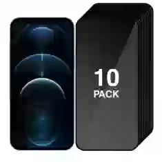 Комплект захисного скла PRIVACY Upex Anti-Peeping Full-Screen для iPhone 12 mini Black (10 pack)