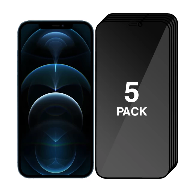 Комплект захисного скла PRIVACY Upex Anti-Peeping Full-Screen для iPhone 11 Pro | XS | X Black (5 pack)