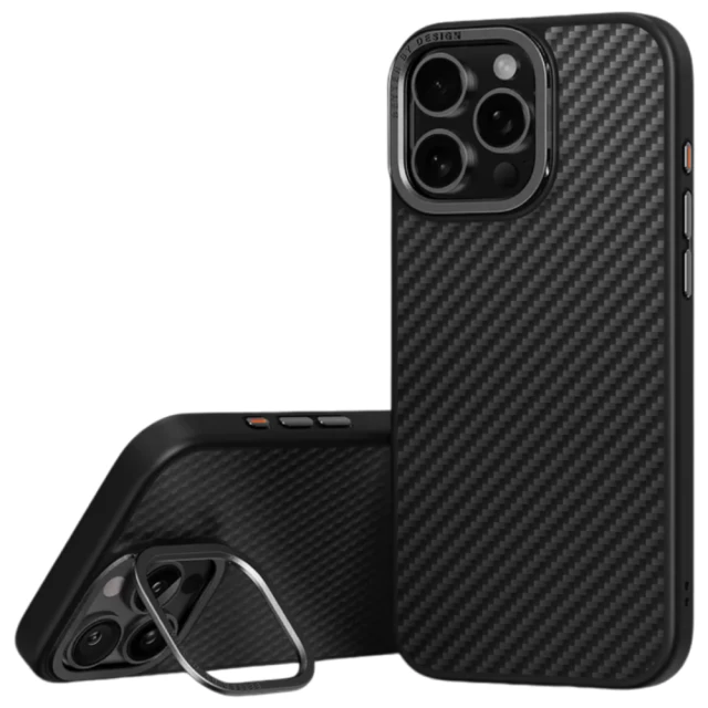 Чохол UNIQ Keva Max для iPhone 16 Pro Carbon Black with MagSafe (UNIQ-IP6.3P(2024)-KEVMMBLK)