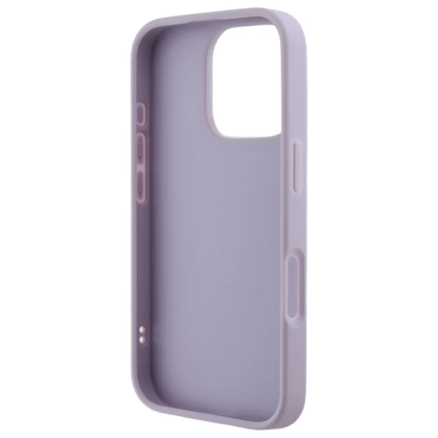 Чехол Guess Quilted Metal Logo для iPhone 16 Pro Light Purple (GUHCP16LPSQSQSU)