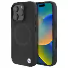 Чохол BMW Signature Leather Half Textured & Circle для iPhone 16 Pro Black with MagSafe (BMHMP16L23RTPK)