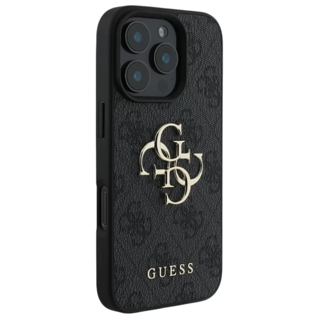 Чехол Guess 4G Big Metal Logo для iPhone 16 Pro Max Black (GUHCP16X4GMGGR)