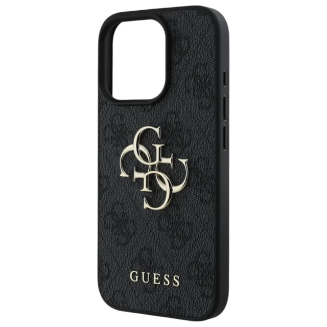 Чехол Guess 4G Big Metal Logo для iPhone 16 Pro Max Black (GUHCP16X4GMGGR)