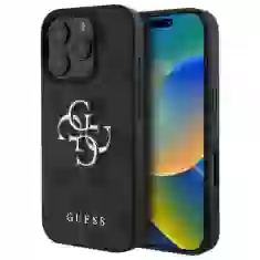 Чехол Guess 4G Big Metal Logo для iPhone 16 Pro Max Black (GUHCP16X4GMGGR)