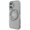 Чехол Guess IML Flowers Wreath для iPhone 16 Black with MagSafe (GUHMP16SHFWFCK)