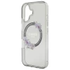 Чехол Guess IML Flowers Wreath для iPhone 16 Black with MagSafe (GUHMP16SHFWFCK)