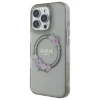 Чехол Guess IML Flowers Wreath для iPhone 16 Pro Black with MagSafe (GUHMP16LHFWFCK)