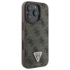 Чехол Guess Leather 4G Triangle Strass для iPhone 16 Pro Max Brown (GUHCP16XP4TDPW)