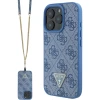 Чехол Guess Crossbody 4G Metal Logo для iPhone 16 Pro Blue (GUHCP16LP4TDSCPB)