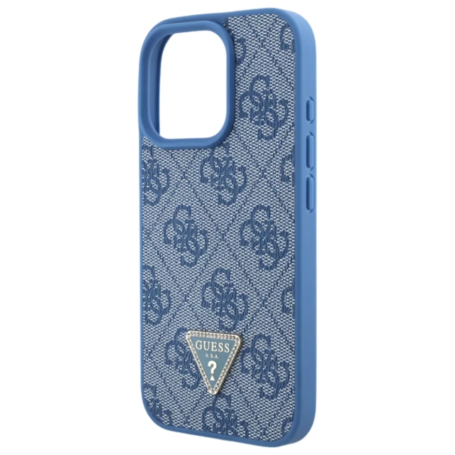 Чехол Guess Crossbody 4G Metal Logo для iPhone 16 Pro Blue (GUHCP16LP4TDSCPB)