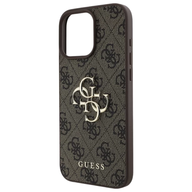 Чехол Guess 4G Big Metal Logo для iPhone 16 Pro Brown (GUHCP16L4GMGBR)