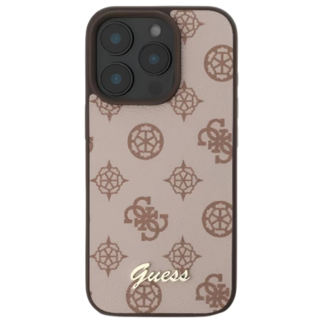 Чехол Guess Peony Script для iPhone 16 Pro Max Brown with MagSafe (GUHMP16XPGPYSW)