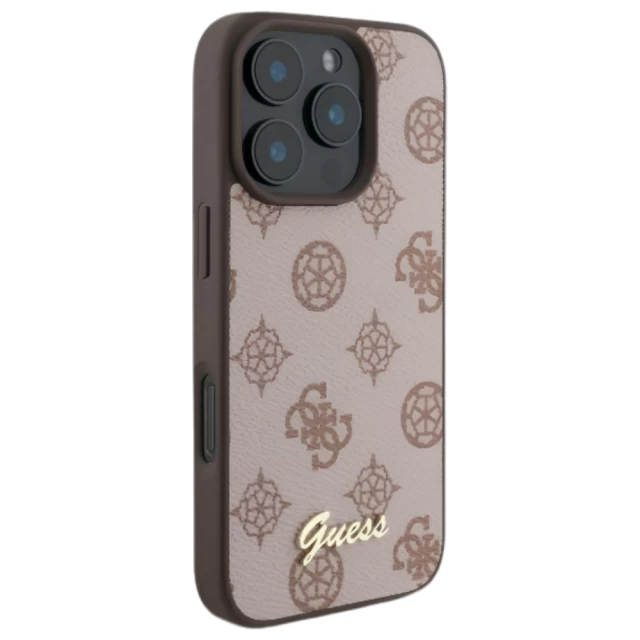 Чехол Guess Peony Script для iPhone 16 Pro Max Brown with MagSafe (GUHMP16XPGPYSW)