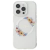 Чехол Guess IML Flowers Wreath для iPhone 16 Transparent with MagSafe (GUHMP16SHFWFCT)