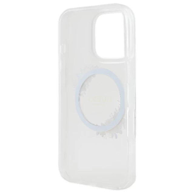 Чехол Guess IML Flowers Wreath для iPhone 16 Transparent with MagSafe (GUHMP16SHFWFCT)