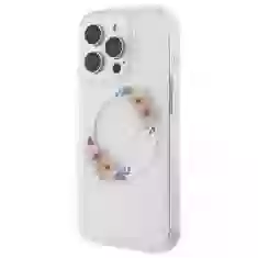 Чохол Guess IML Flowers Wreath для iPhone 16 Transparent with MagSafe (GUHMP16SHFWFCT)