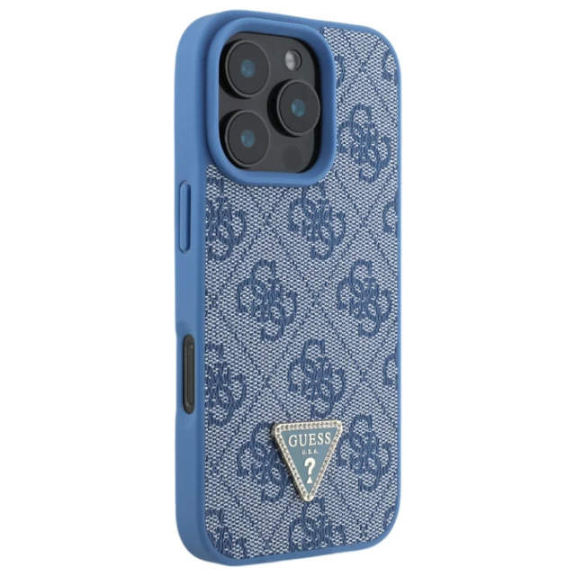 Чехол Guess Crossbody 4G Metal Logo для iPhone 16 Pro Max Blue (GUHCP16XP4TDSCPB)