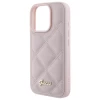 Чохол Guess Quilted Metal Logo для iPhone 16 Pro Pink (GUHCP16LPSQSQSP)