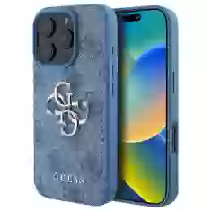 Чохол Guess 4G Big Metal Logo для iPhone 16 Pro Max Blue (GUHCP16X4GMGBL)