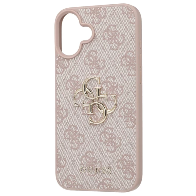 Чехол Guess 4G Big Metal Logo для iPhone 16 Plus Pink (GUHCP16M4GMGPI)