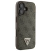 Чехол Guess Leather 4G Triangle Strass для iPhone 16 Brown (GUHCP16SP4TDPW)