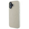 Чехол Guess Grained Gold Ring для iPhone 16 Beige with MagSafe (GUHMP16SPGHSMME)