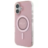 Чехол Guess IML Rhinestones для iPhone 16 Pink with MagSafe (GUHMP16SPFTDTEP)