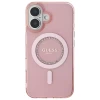 Чехол Guess IML Rhinestones для iPhone 16 Pink with MagSafe (GUHMP16SPFTDTEP)