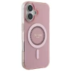 Чехол Guess IML Rhinestones для iPhone 16 Pink with MagSafe (GUHMP16SPFTDTEP)