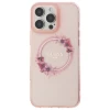 Чехол Guess IML Flowers Wreath для iPhone 16 Pro Pink with MagSafe (GUHMP16LHFWFCP)