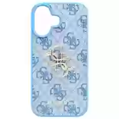 Чохол Guess 4G Big Metal Logo для iPhone 16 Blue (GUHCP16S4GMGBL)