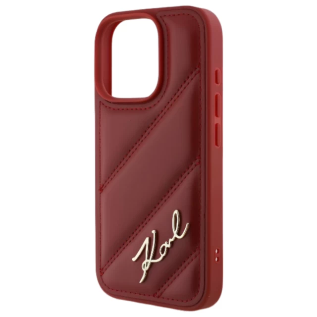 Чехол Karl Lagerfeld Quilted Signature для iPhone 16 Pro Max Red (KLHCP16XPQDSMGR)