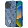 Чехол Guess Leather 4G Triangle Strass для iPhone 16 Pro Blue (GUHCP16LP4TDPB)